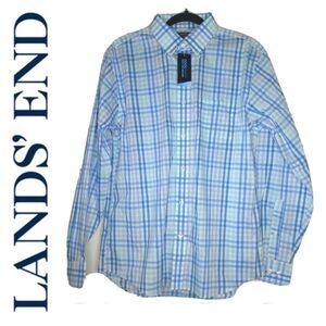 NEW LANDS' END BUTTON UP SHIRT